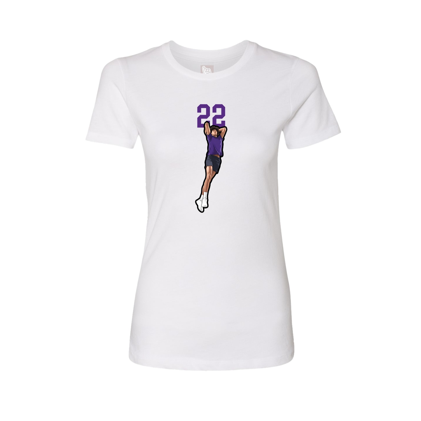 Womens Tee — Number Top in White