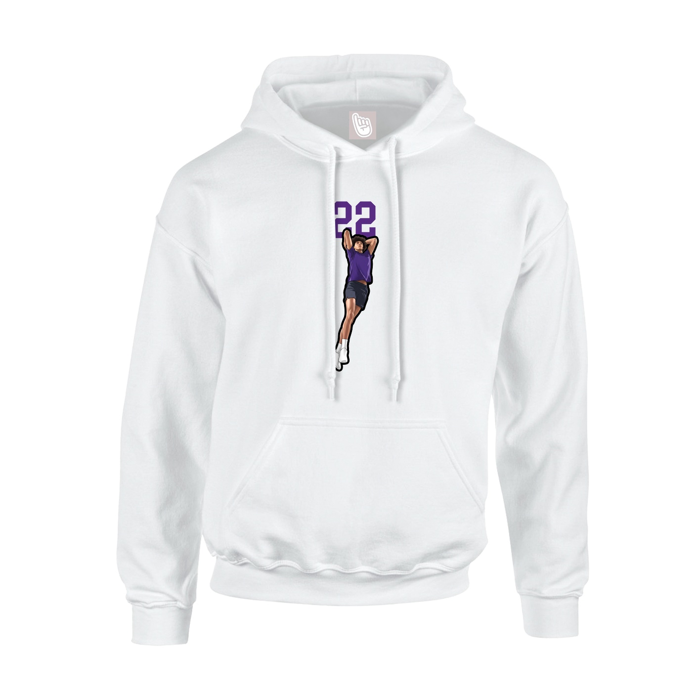 Hoodie — Number Top in White