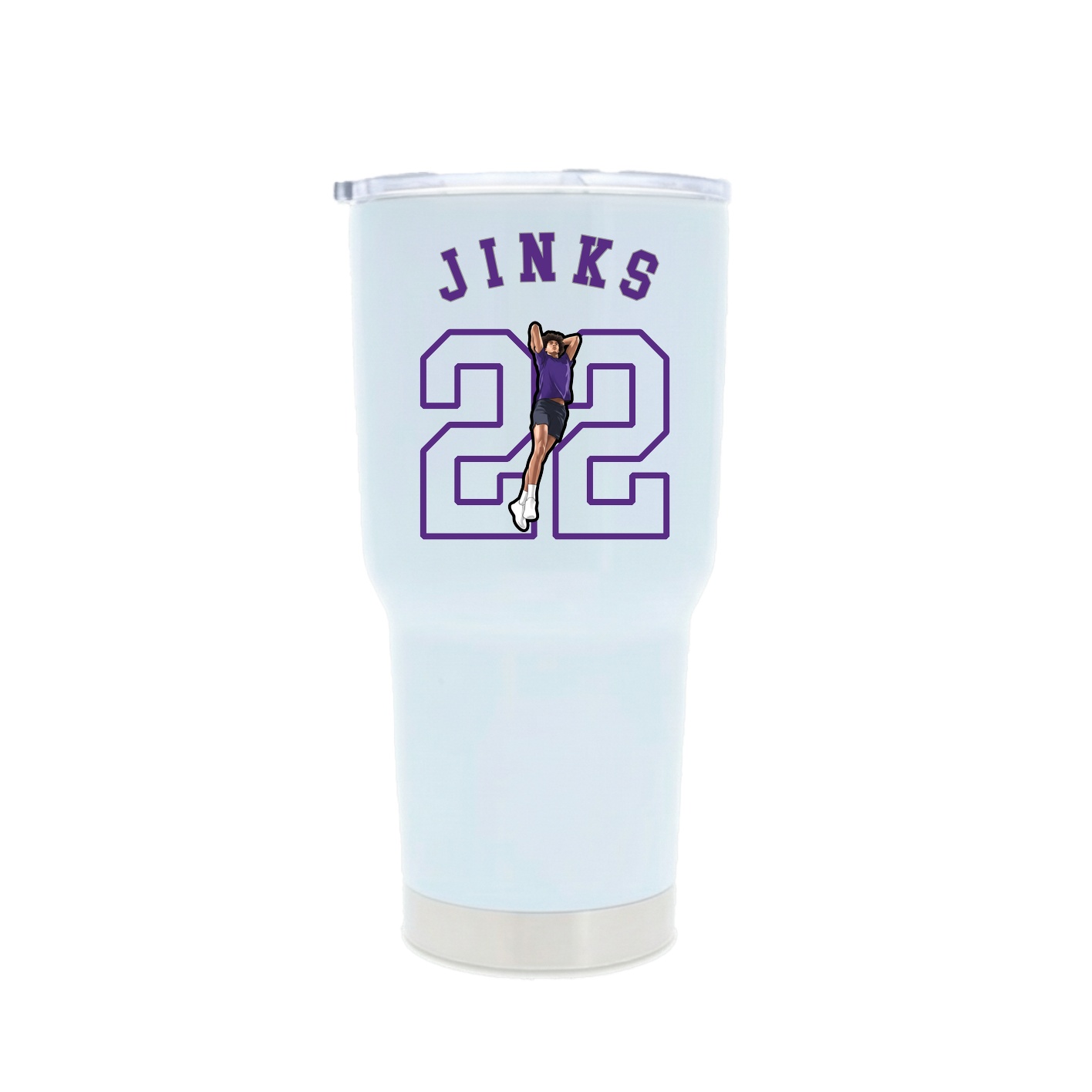 30oz Stainless Steel Tumbler — Shirsey Arch in White