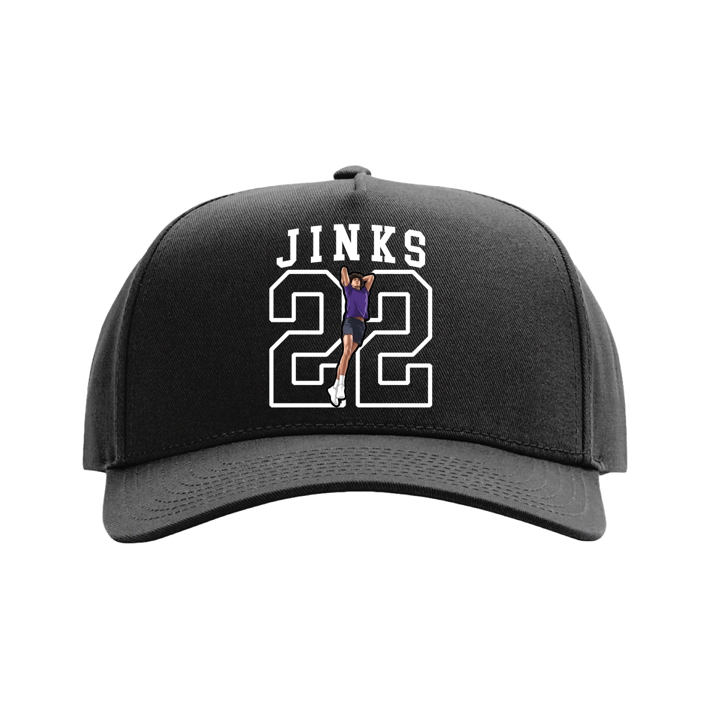 Full Fabric Five-Panel Champ Cap — Shirsey in Black