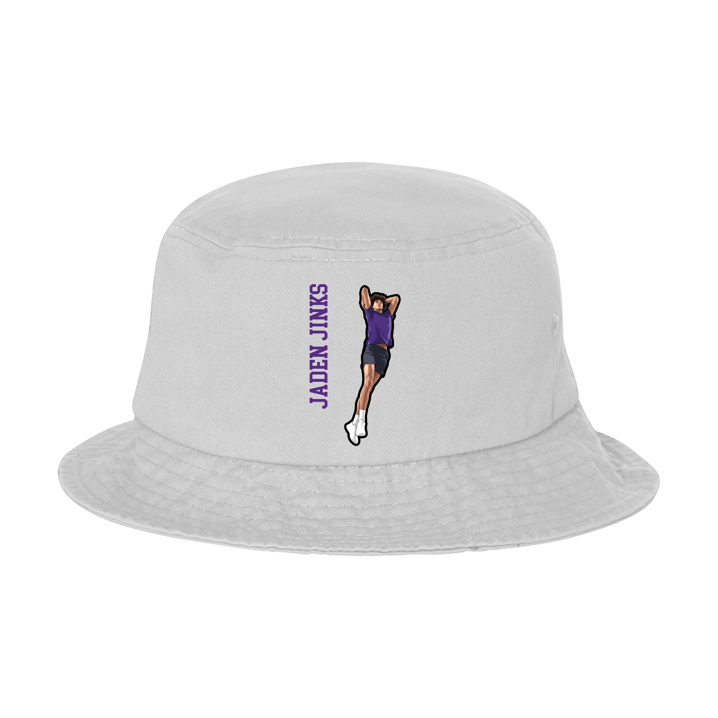 Bucket Cap — Name Vertical in White