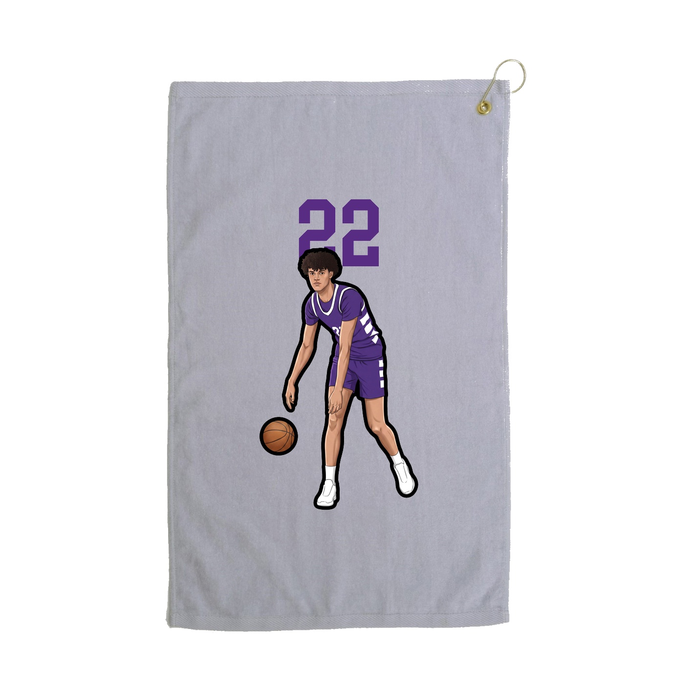 Golf Towel — Number Top in Grey