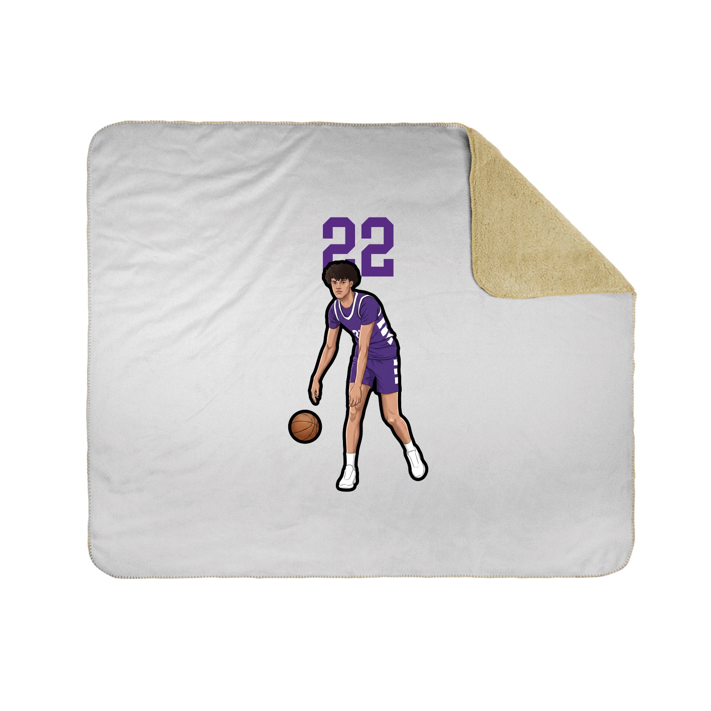 Throw Blanket — Number Top in White