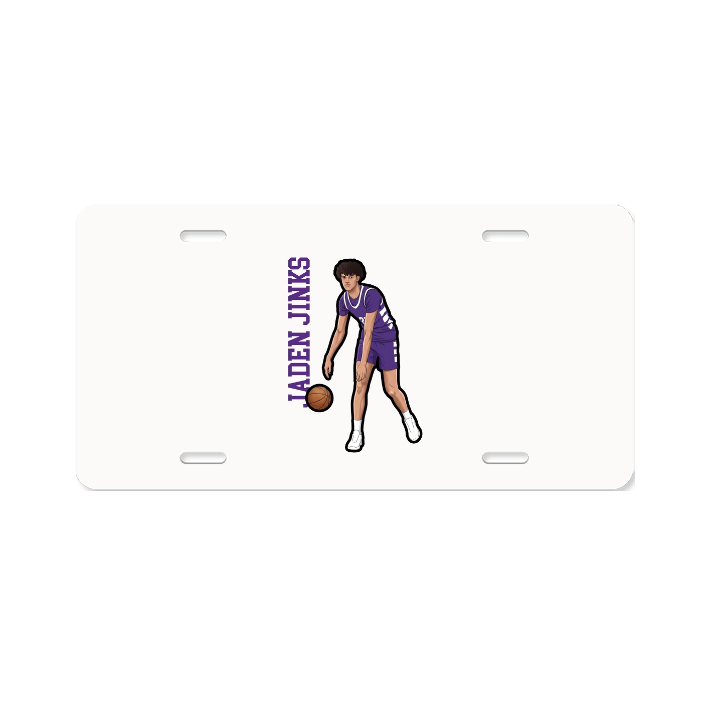License Plate — Name Vertical in Classic