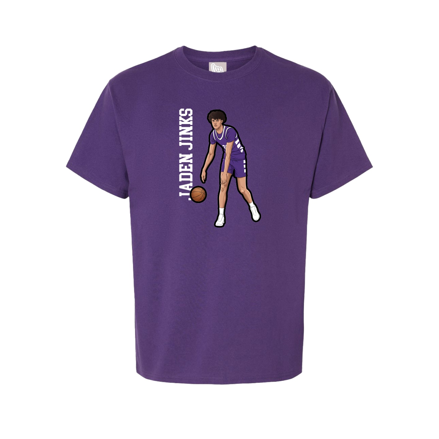 Tee — Name Vertical in Purple