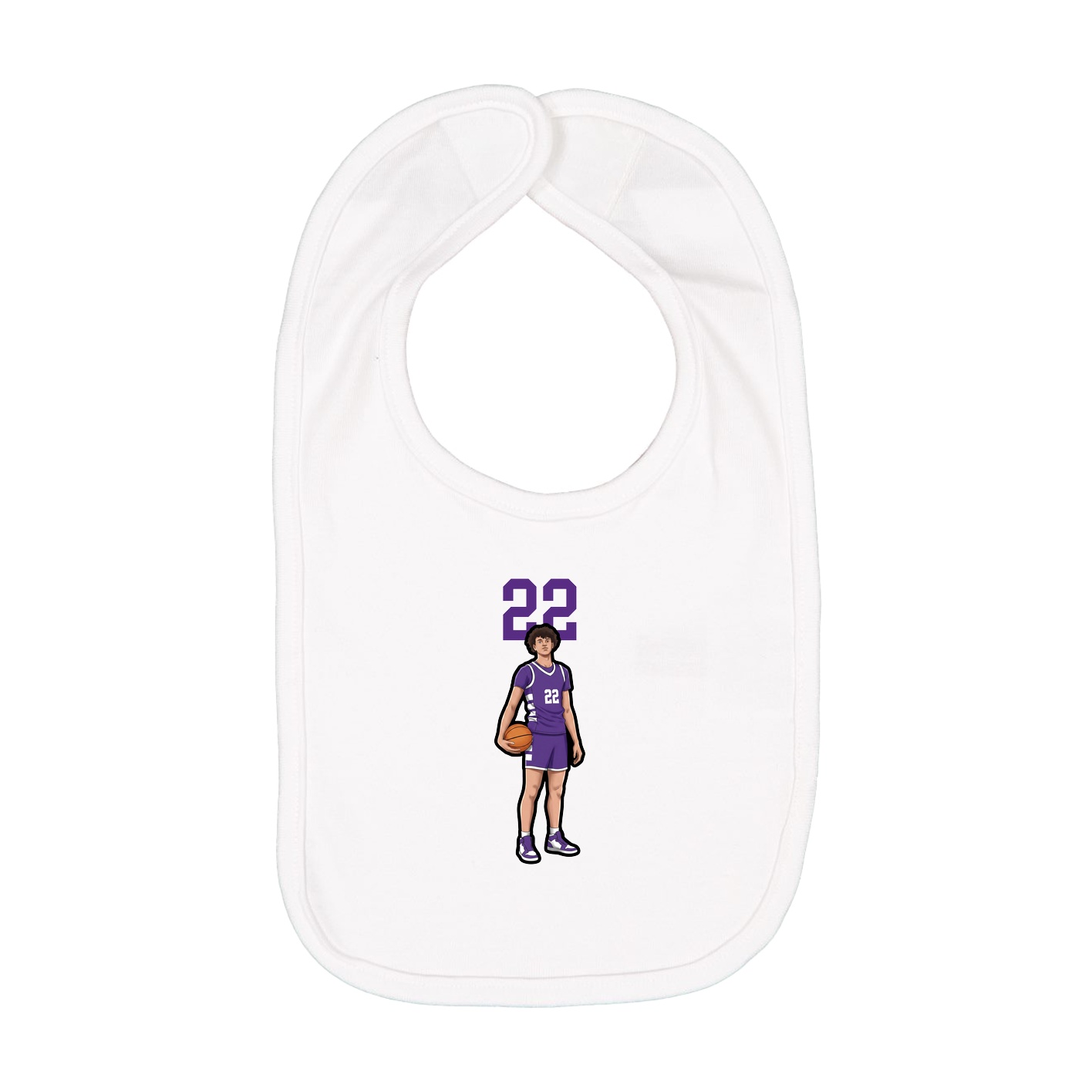 Infant Bib — Number Top in White