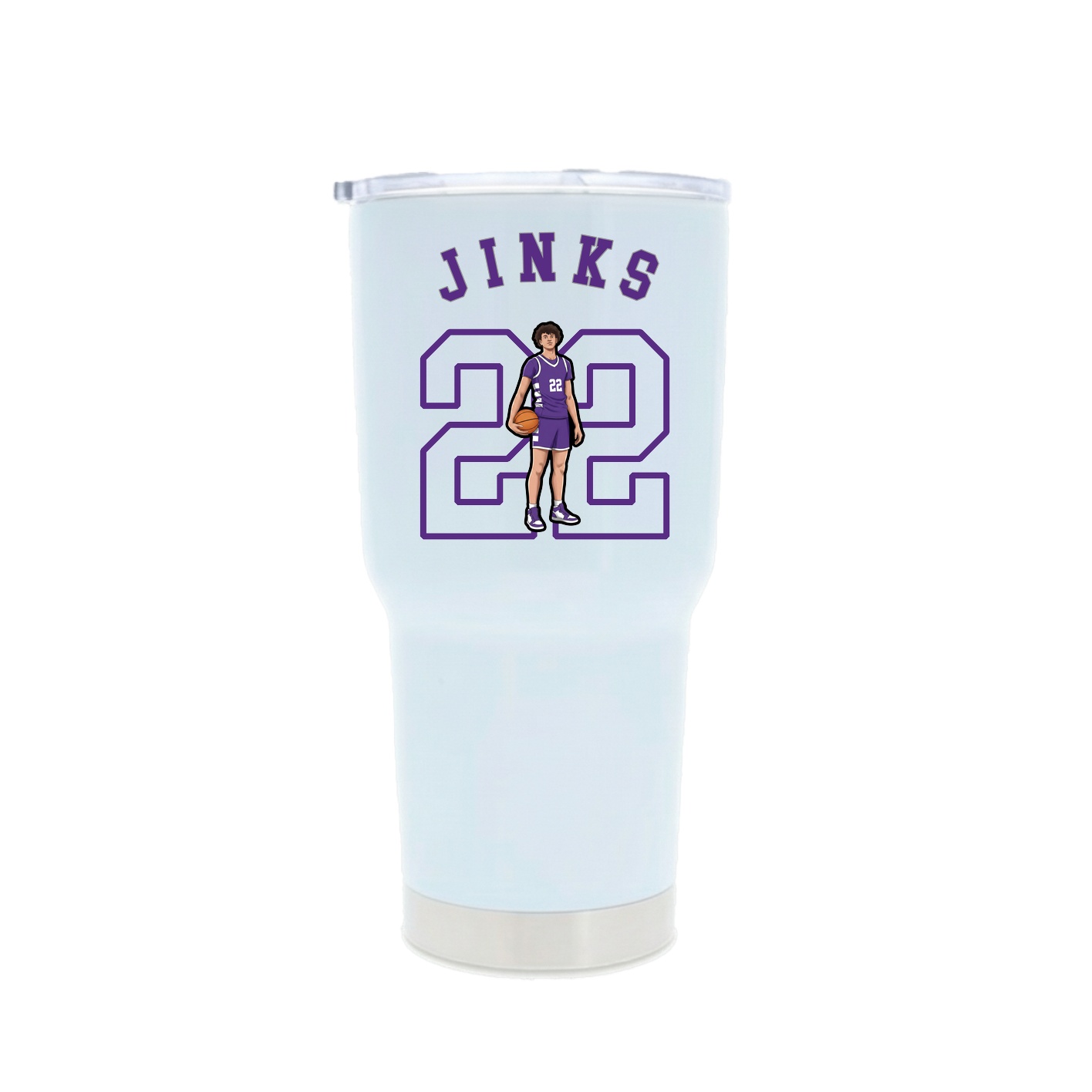 30oz Stainless Steel Tumbler — Shirsey Arch in White