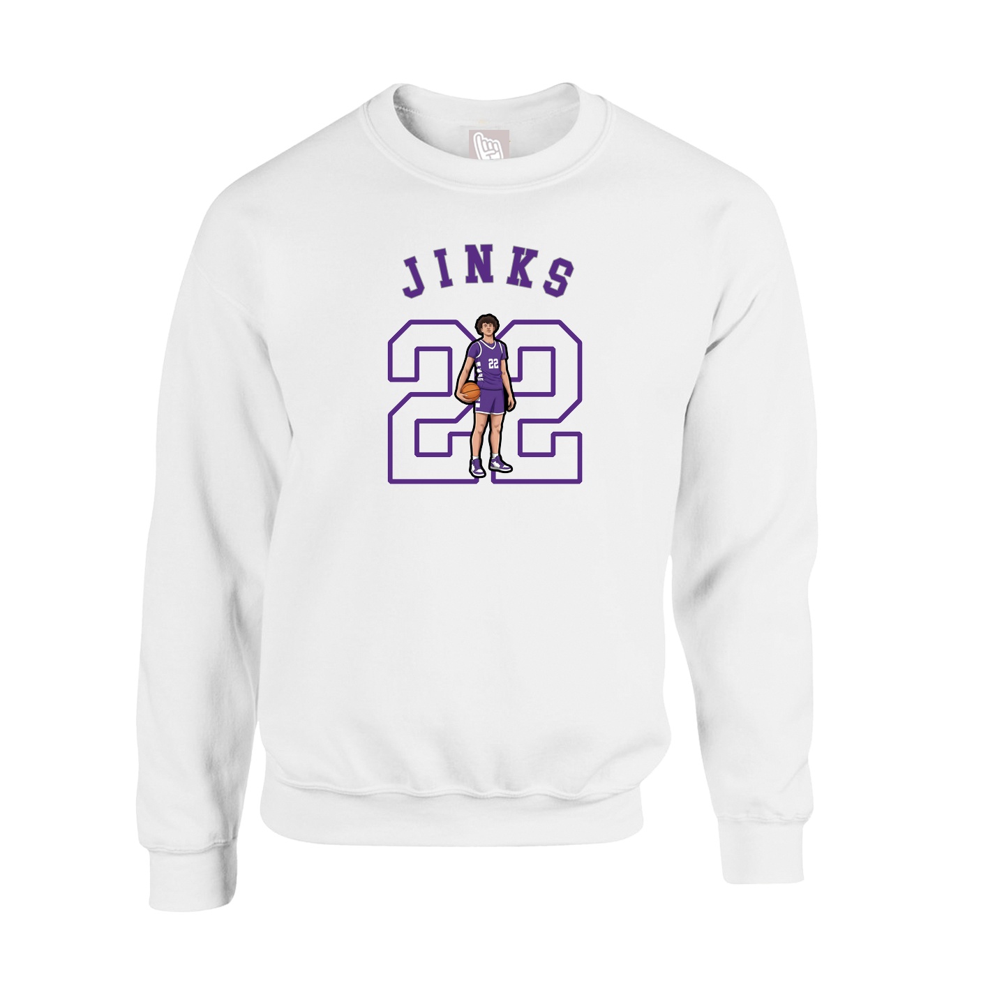 Fleece Crew — Shirsey Arch in White
