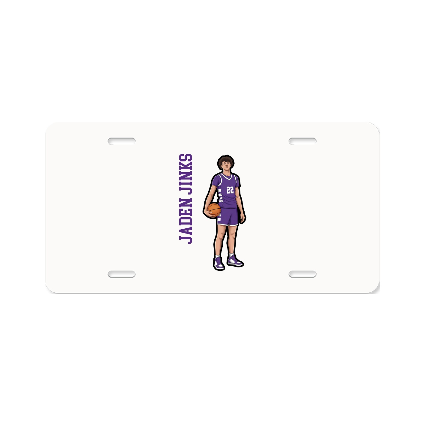 License Plate — Name Vertical in Classic