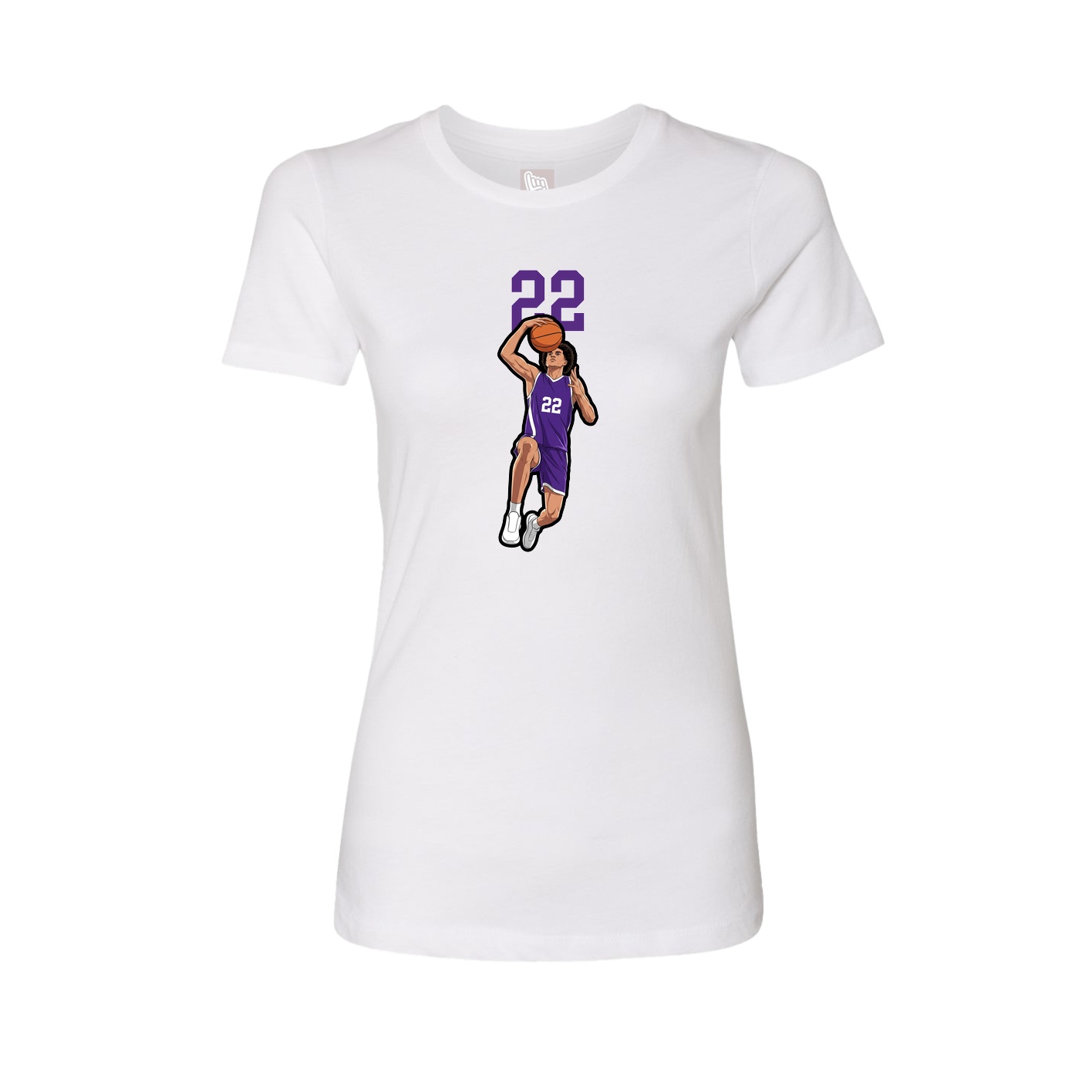 Womens Tee — Number Top in White