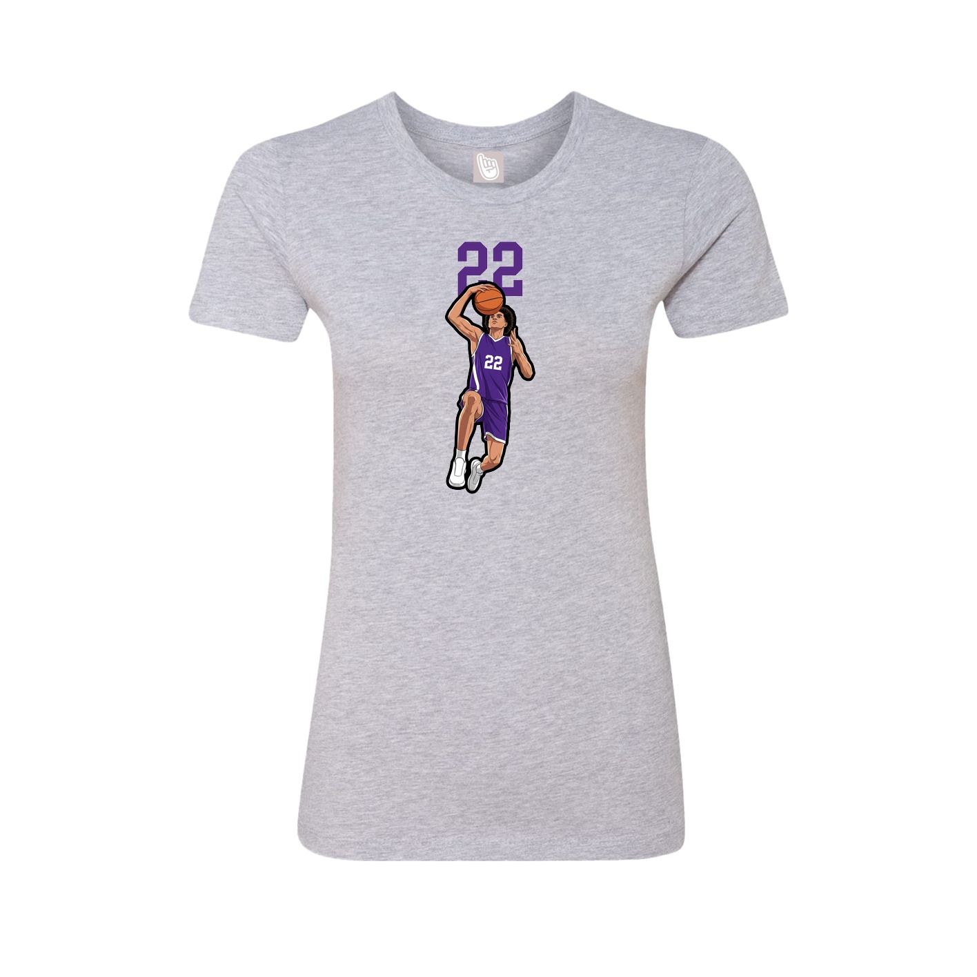 Womens Tee — Number Top in Grey
