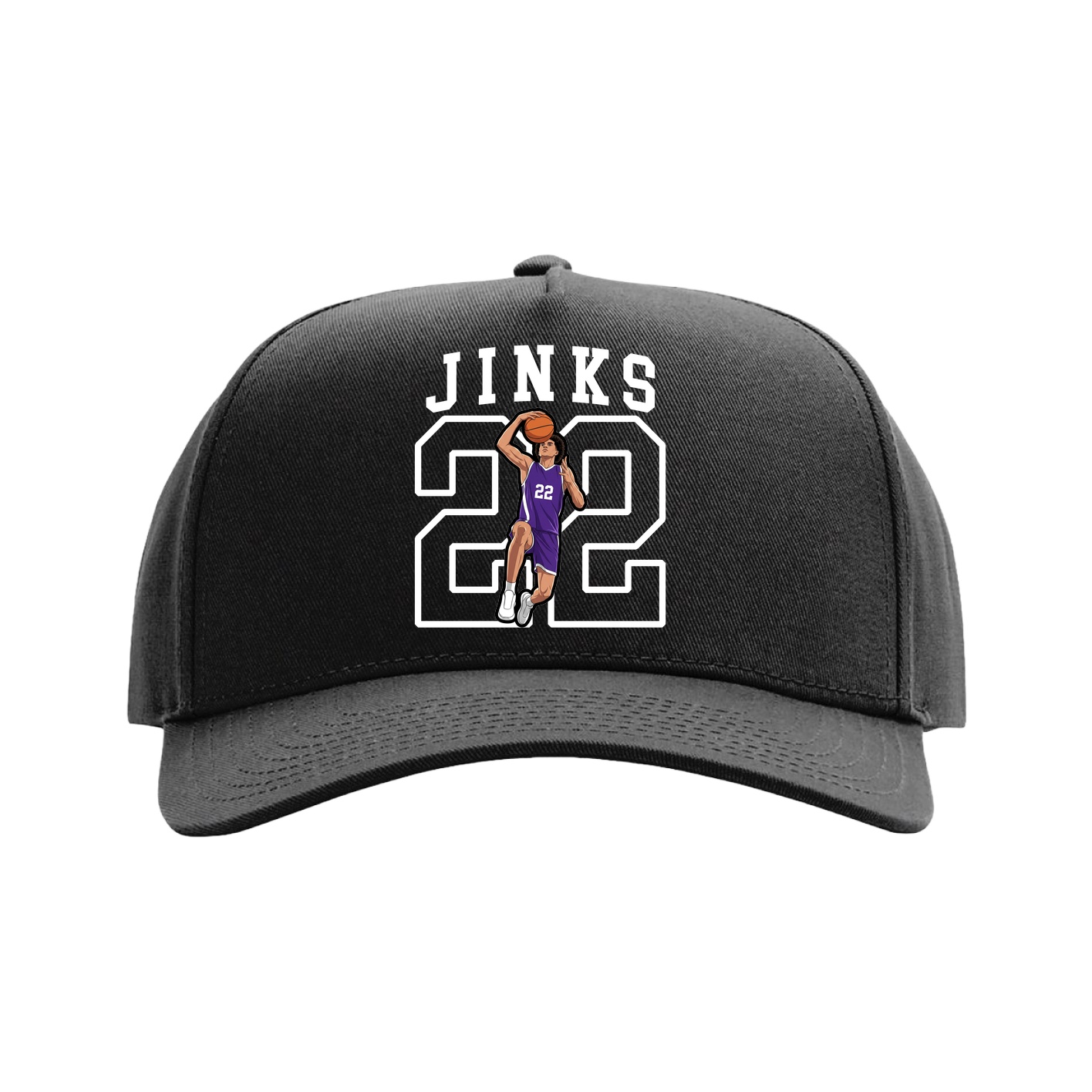 Full Fabric Five-Panel Champ Cap — Shirsey in Black