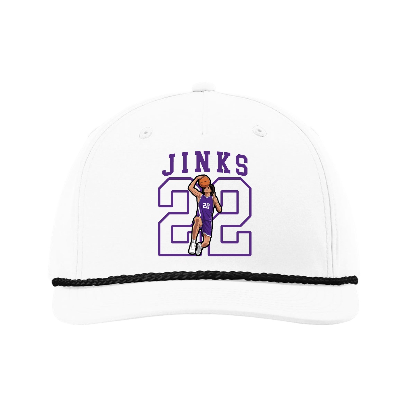 Five-Panel Classic Rope Cap — Shirsey in White