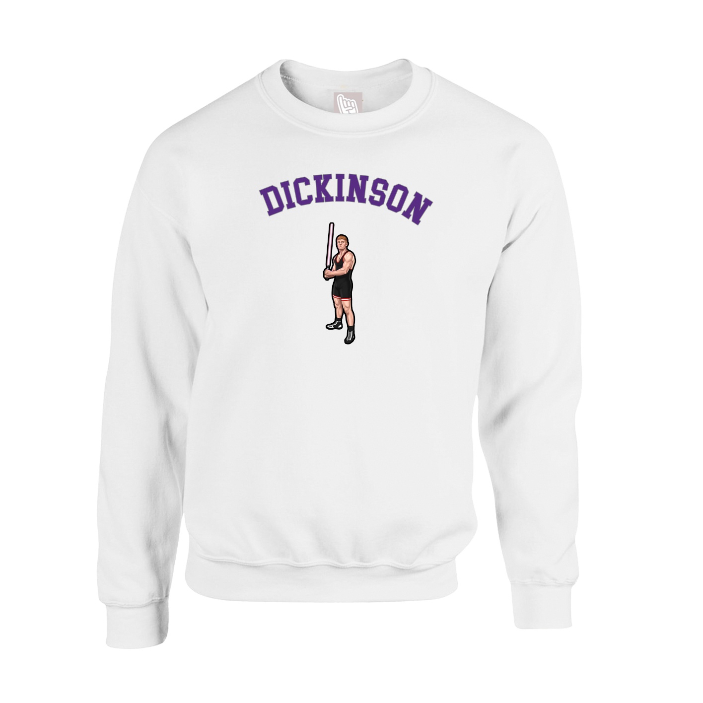 Fleece Crew — Shirsey Arch in White