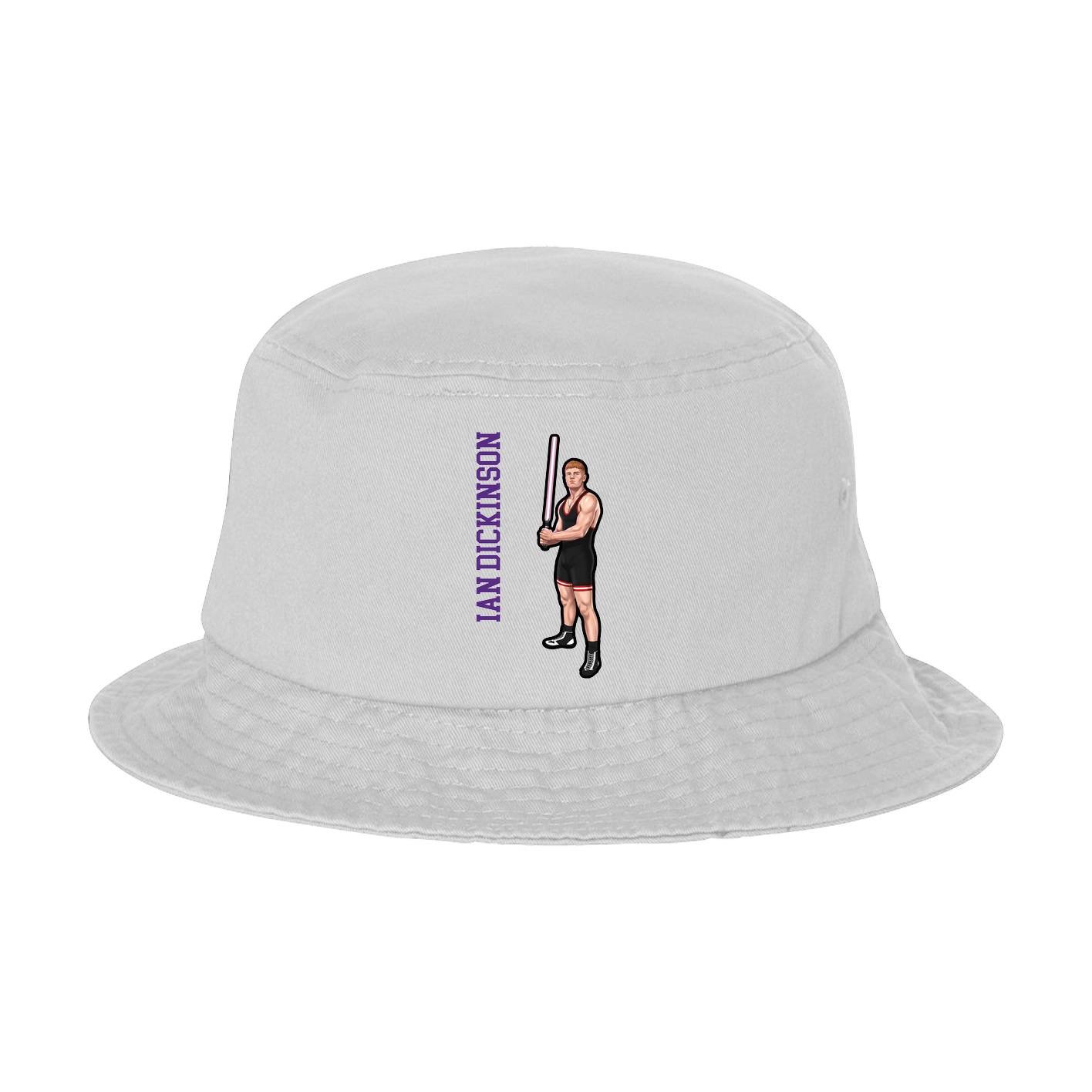 Bucket Cap — Name Vertical in White
