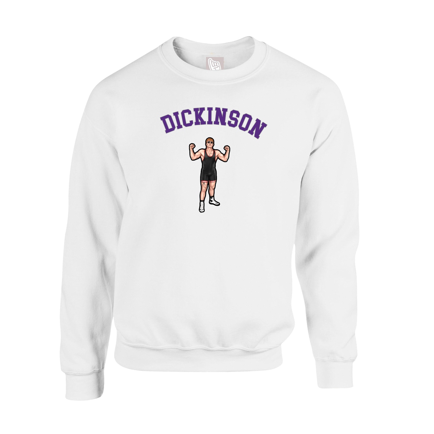 Fleece Crew — Shirsey Arch in White