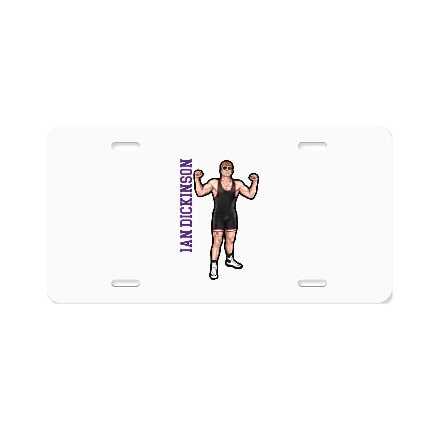 License Plate — Name Vertical in Classic