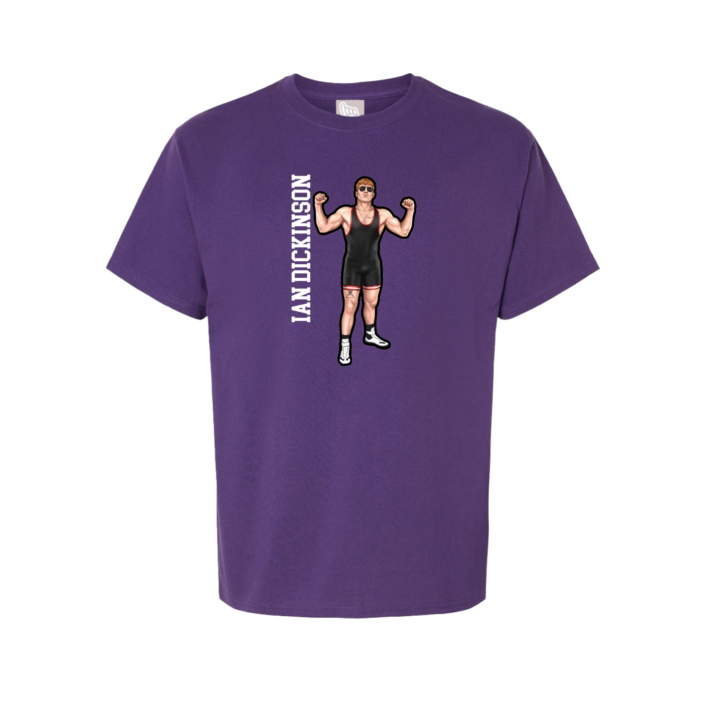 Youth Tee — Name Vertical in Purple