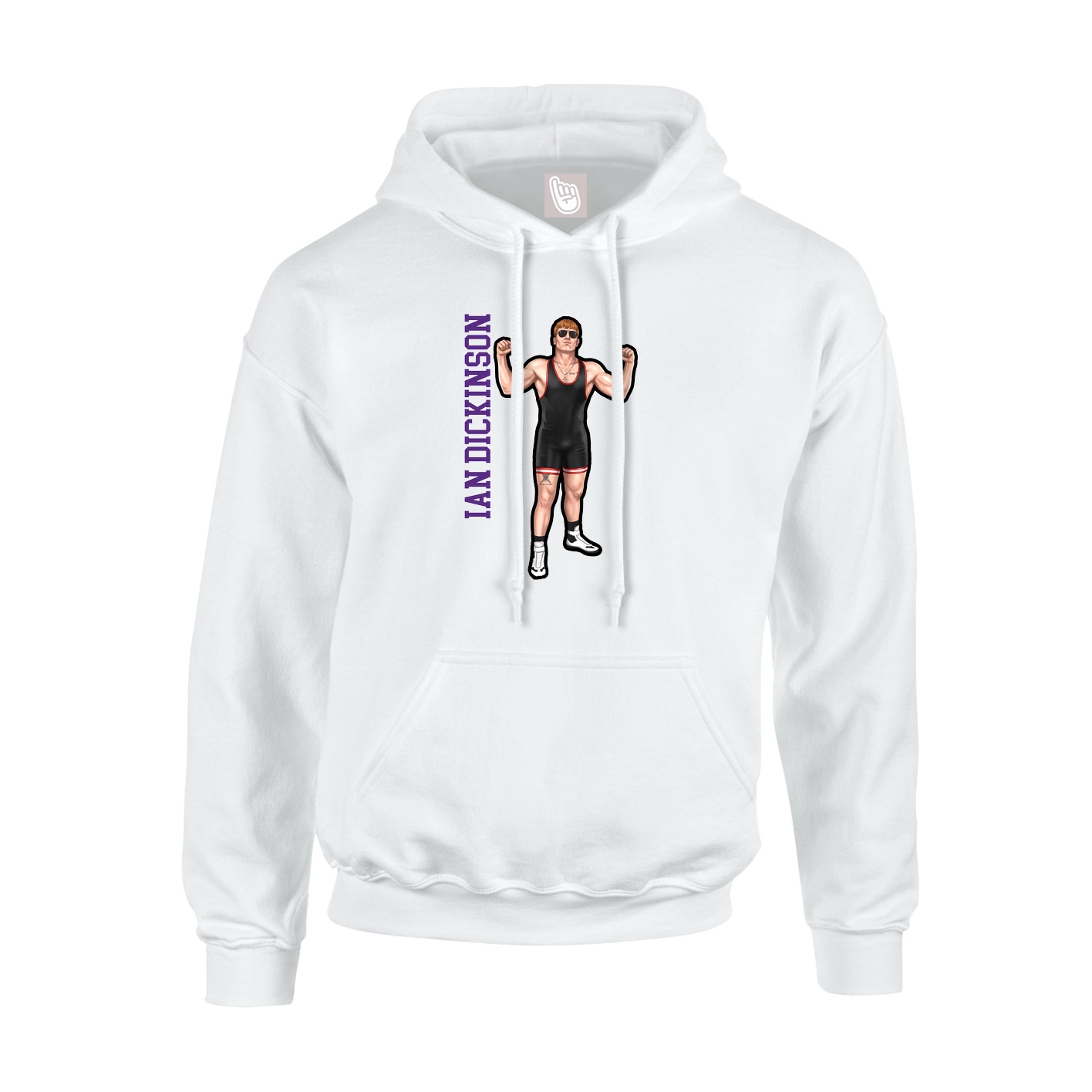 Hoodie — Name Vertical in White