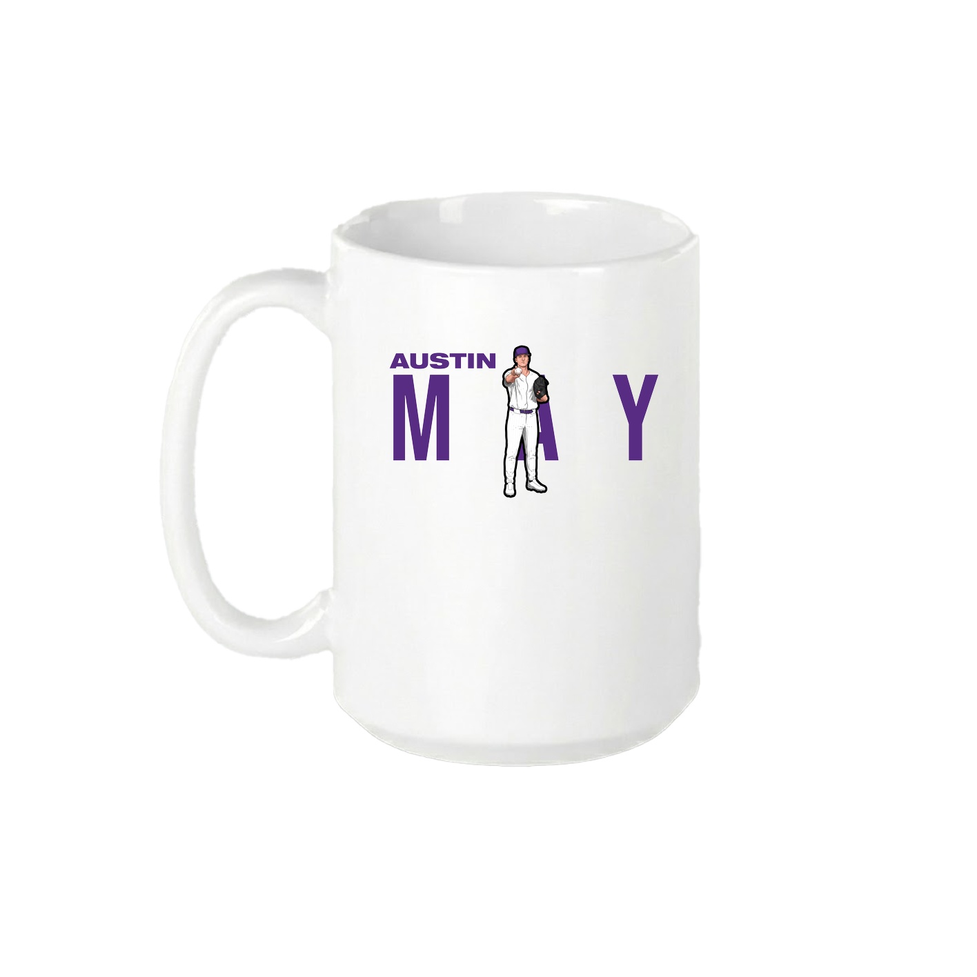 15oz Coffee Mug — Player Name in White