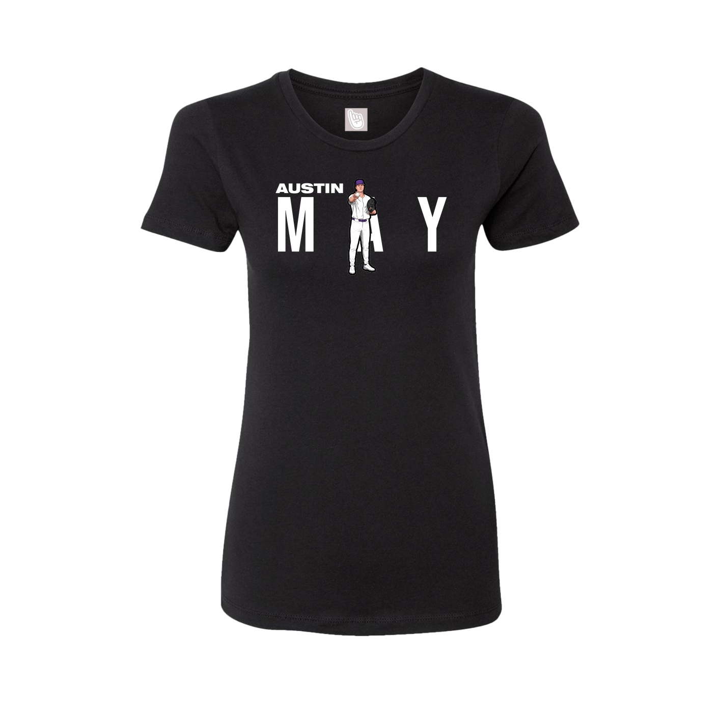 Fitted Women's Tee — Player Name in Black