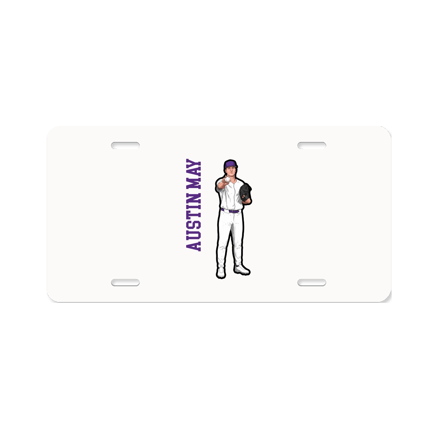License Plate — Name Vertical in Classic