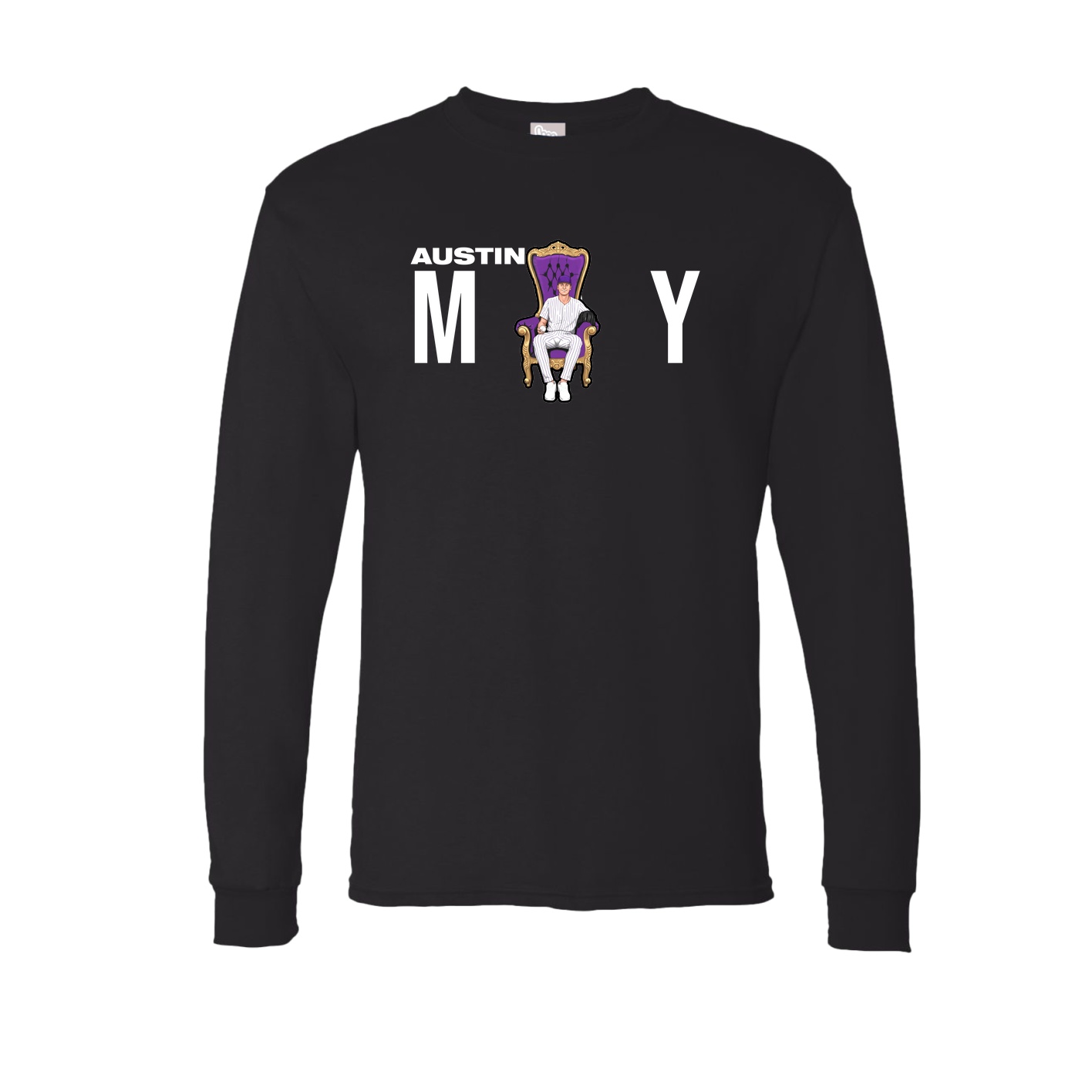 Long Sleeve Tee — Player Name in Black