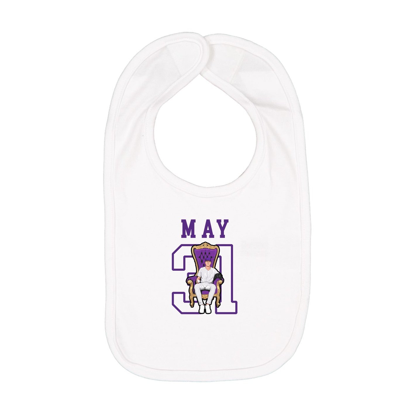Infant Bib — Shirsey in White