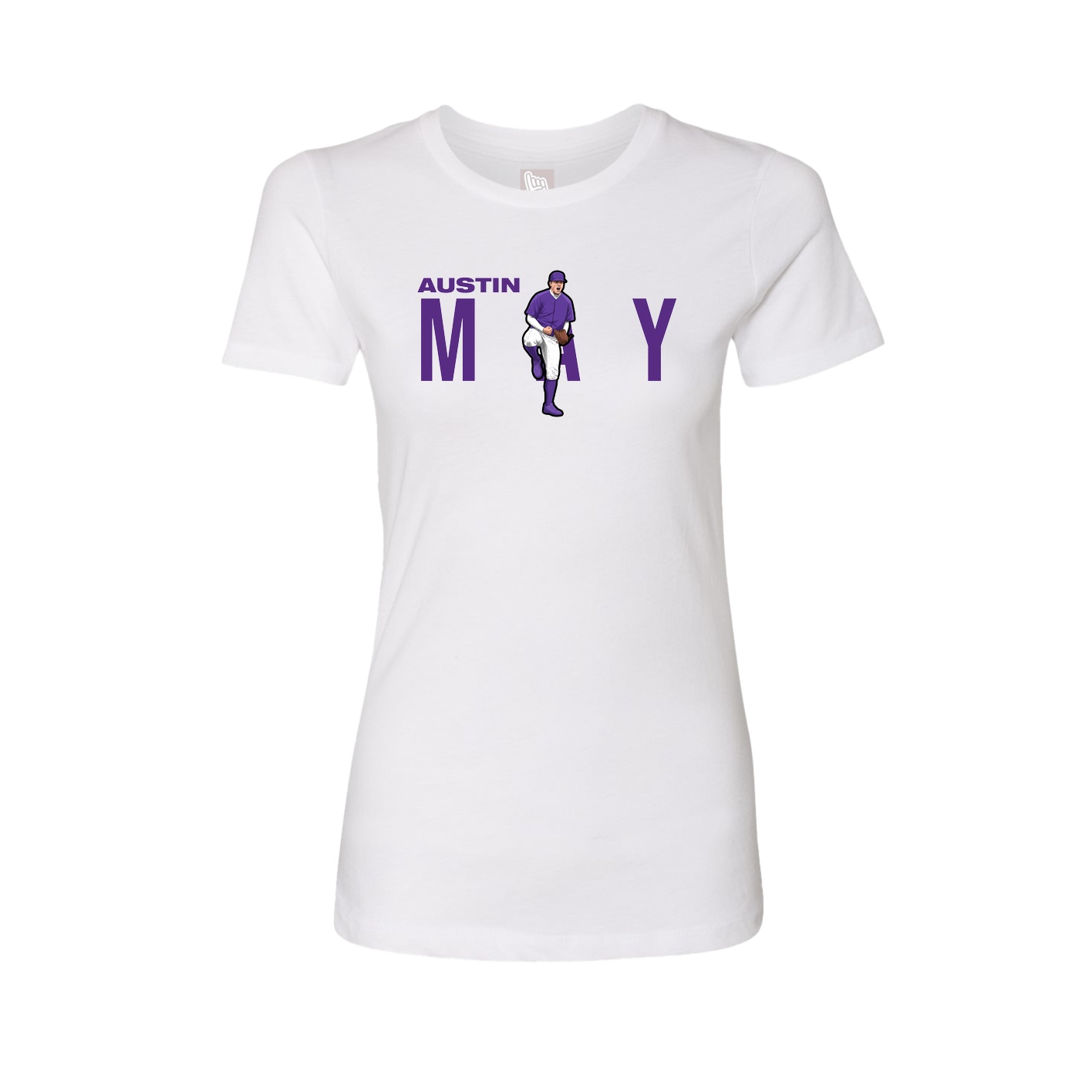Fitted Women's Tee — Player Name in White