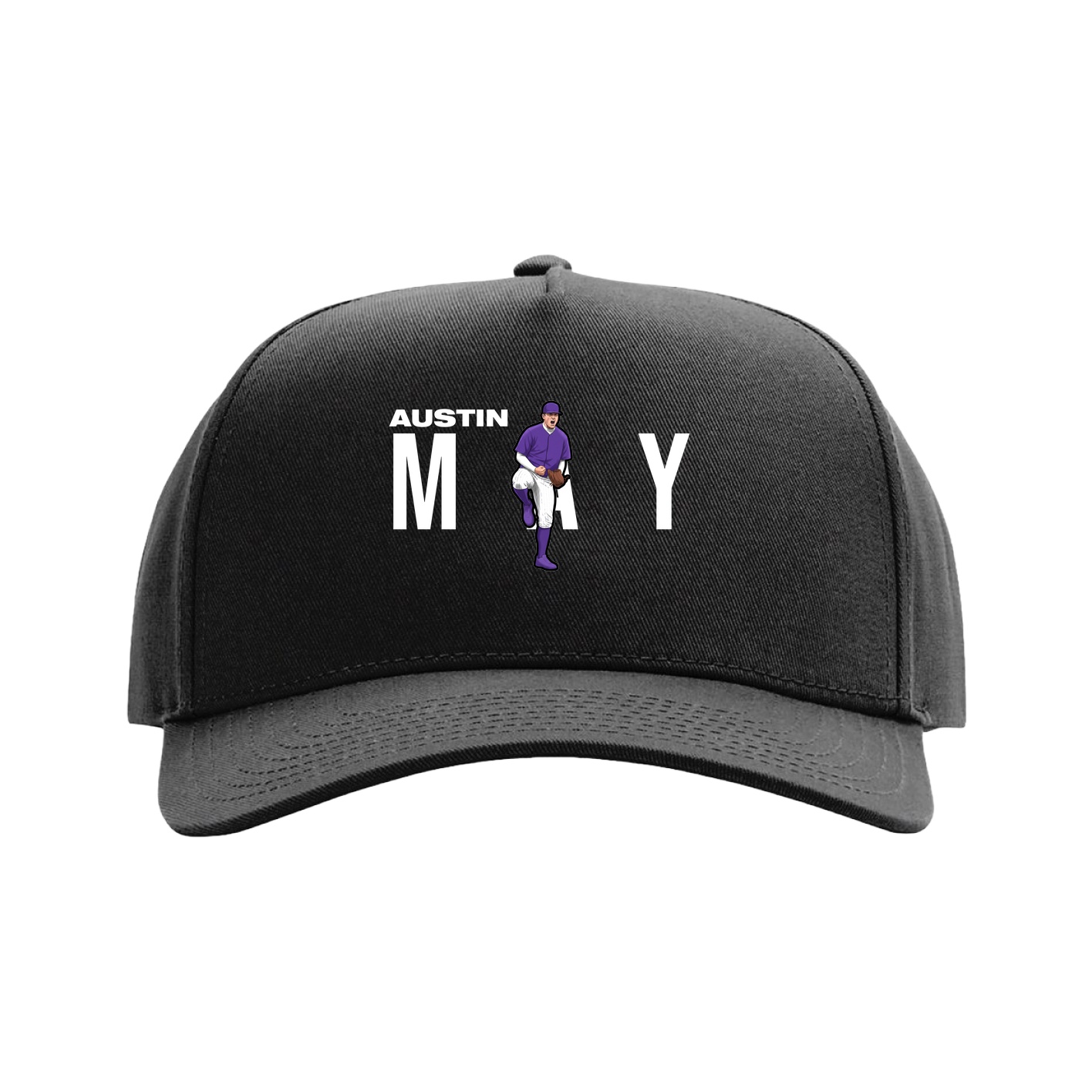Full Fabric Five-Panel Champ Cap — Player Name in Black