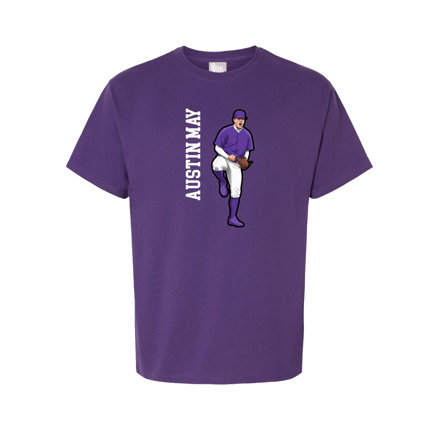 Tee — Name Vertical in Purple
