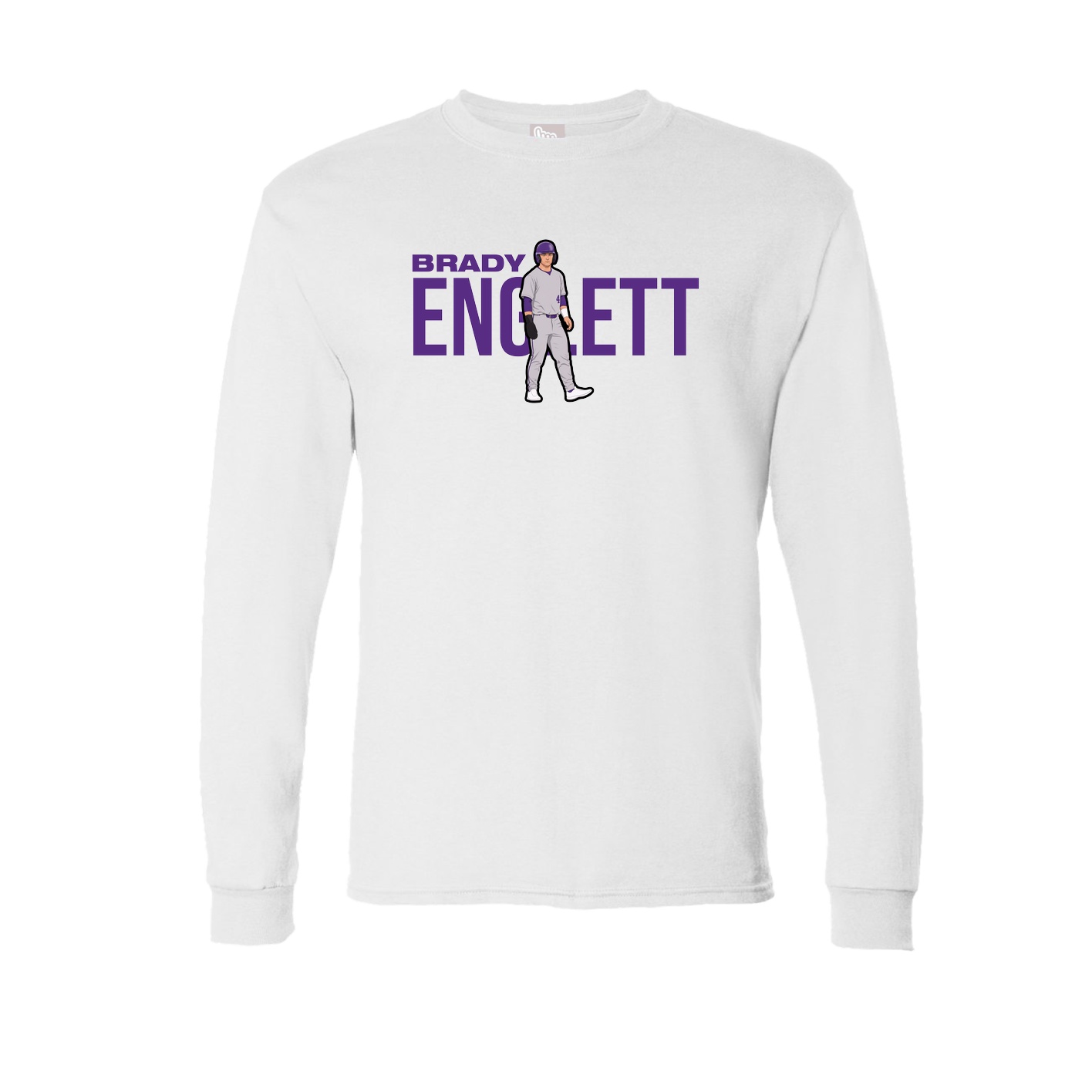 Long Sleeve Tee — Player Name in White