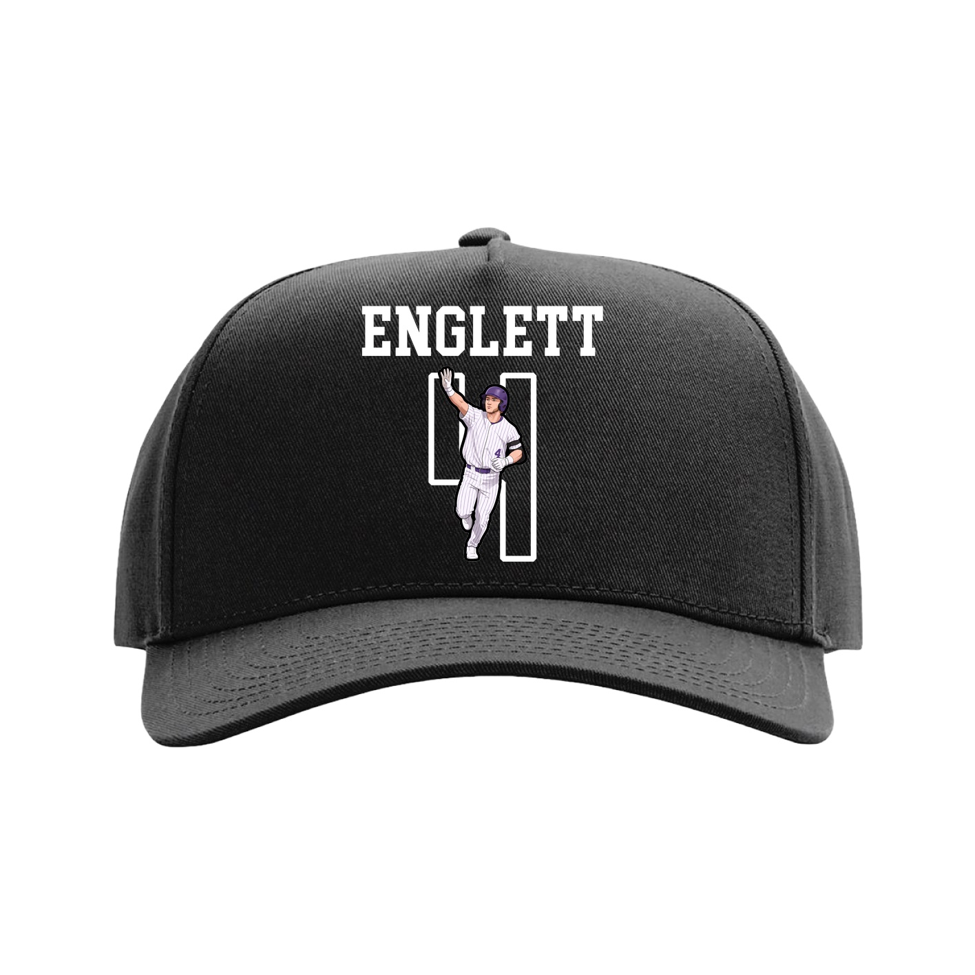 Full Fabric Five-Panel Champ Cap — Shirsey in Black