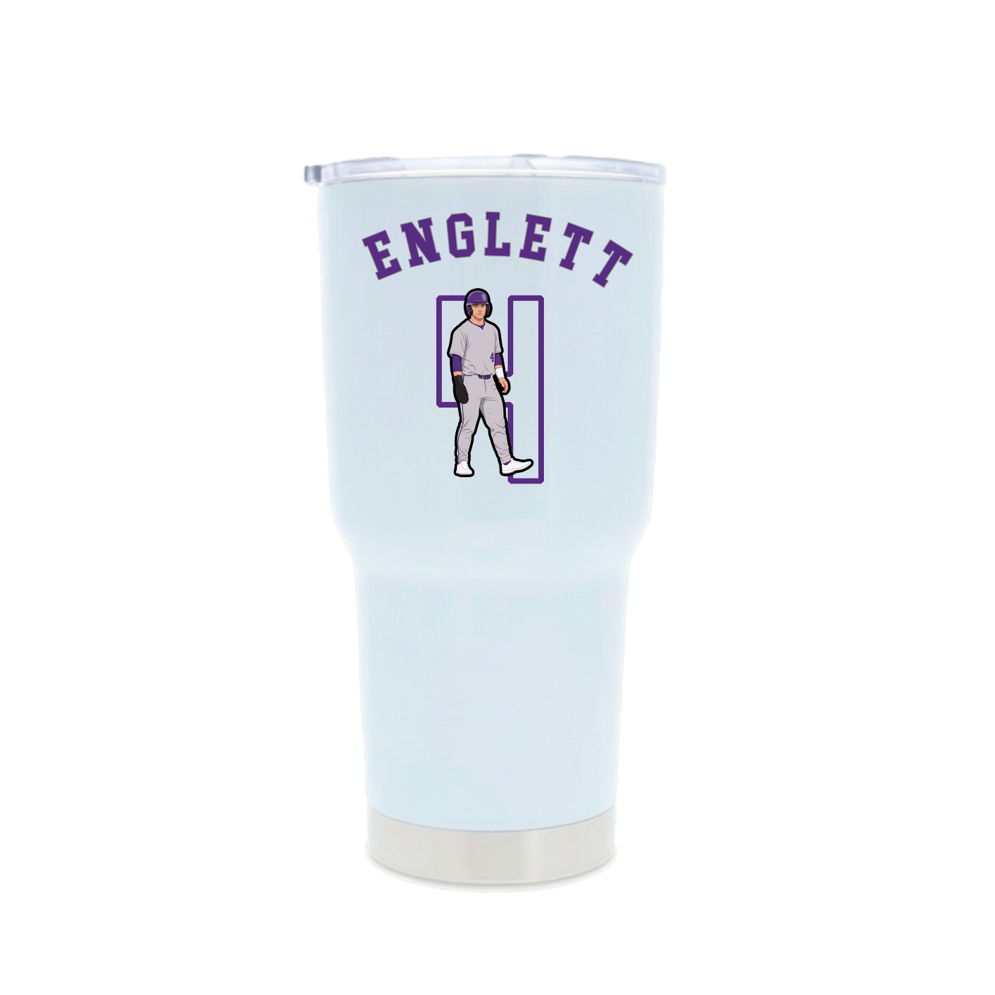 30oz Stainless Steel Tumbler — Shirsey Arch in White