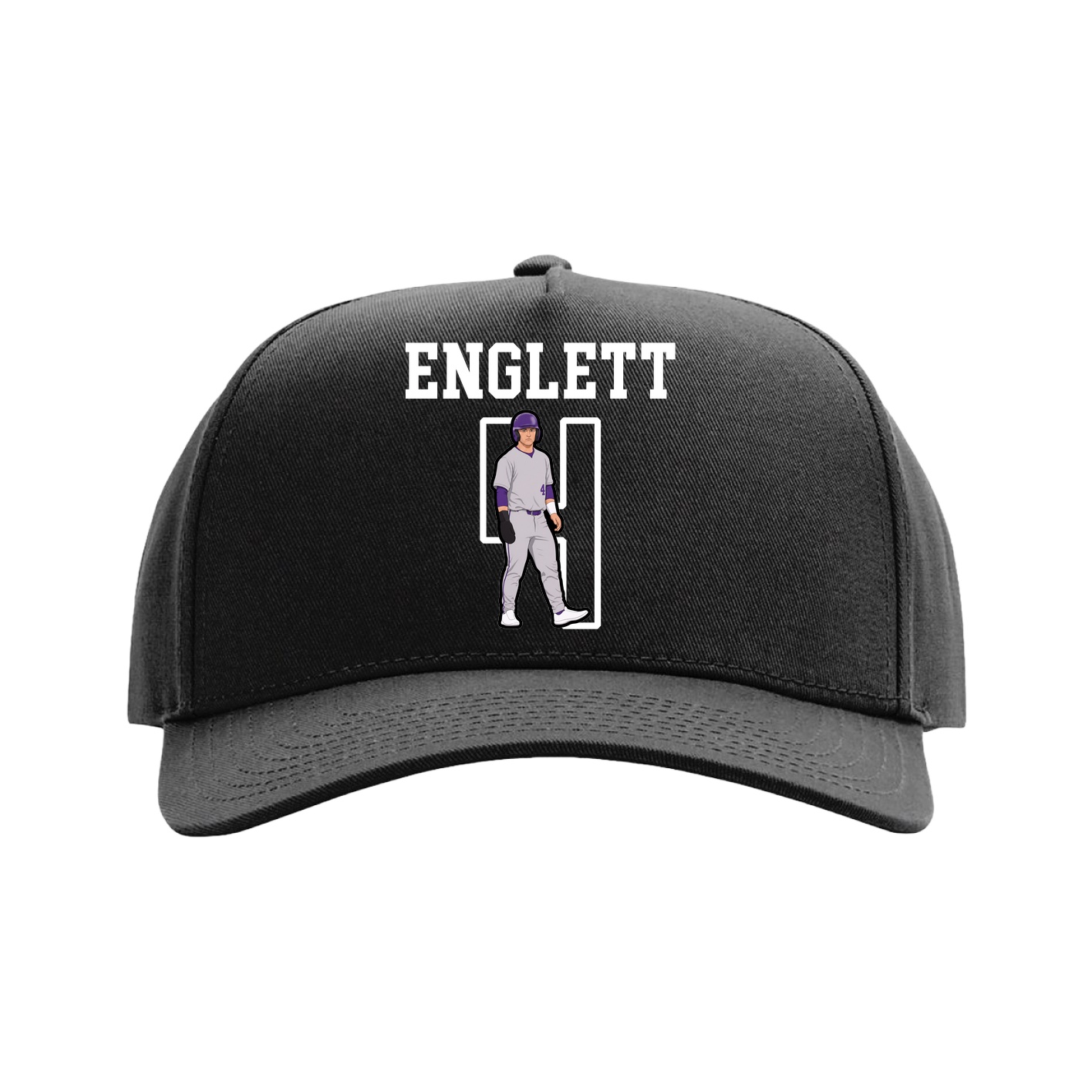 Full Fabric Five-Panel Champ Cap — Shirsey in Black