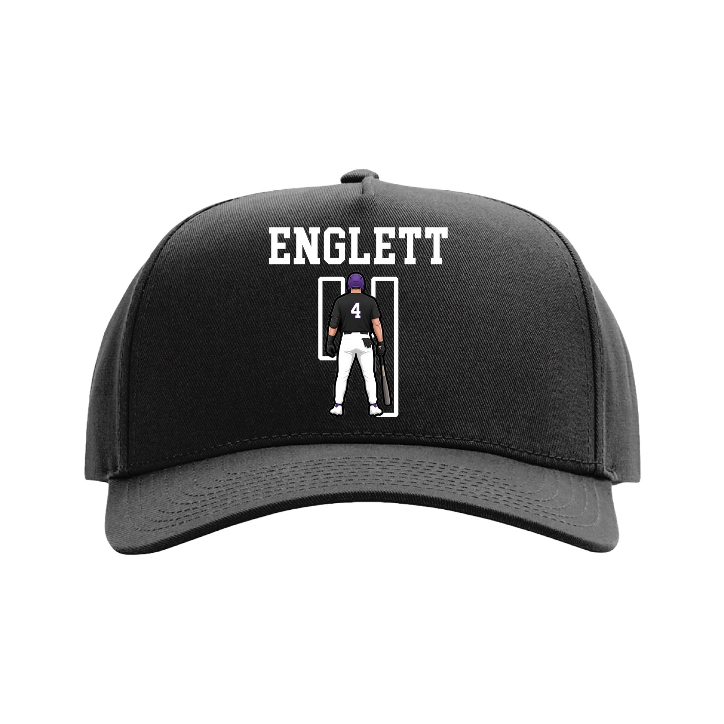 Full Fabric Five-Panel Champ Cap — Shirsey in Black
