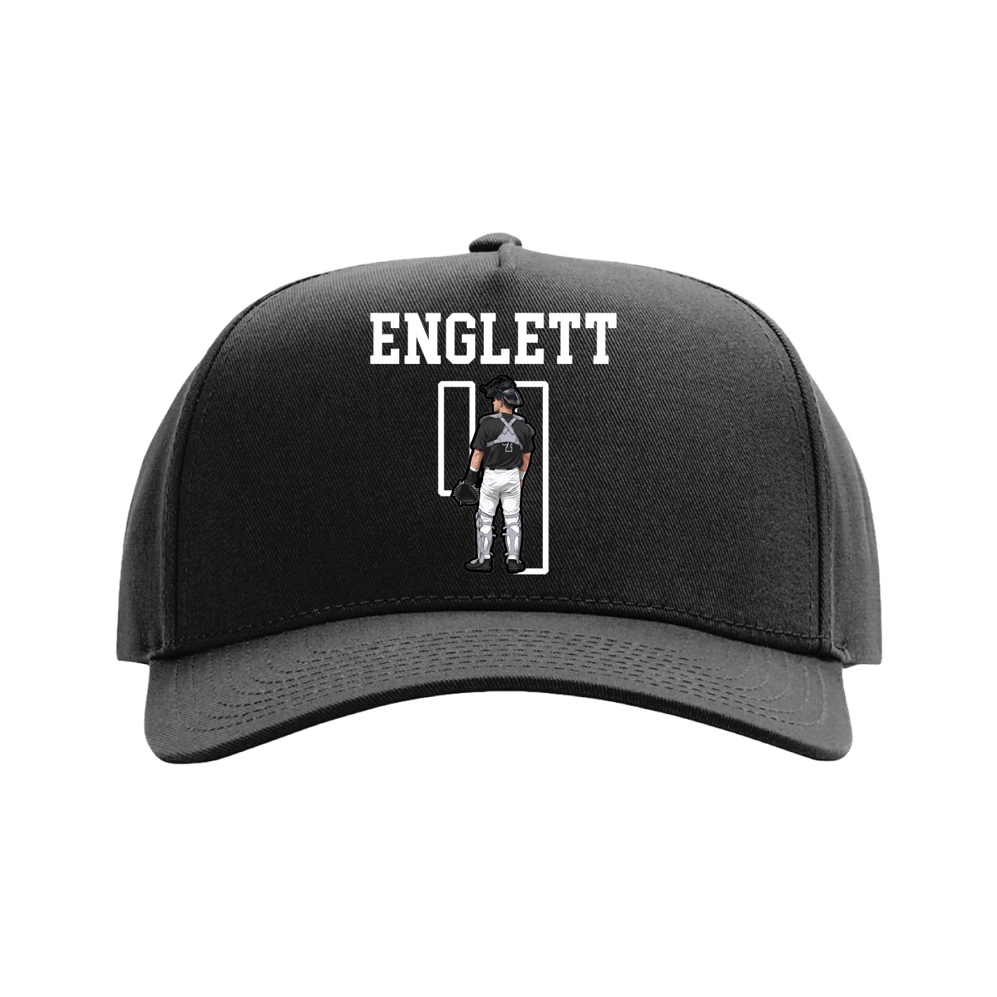 Full Fabric Five-Panel Champ Cap — Shirsey in Black