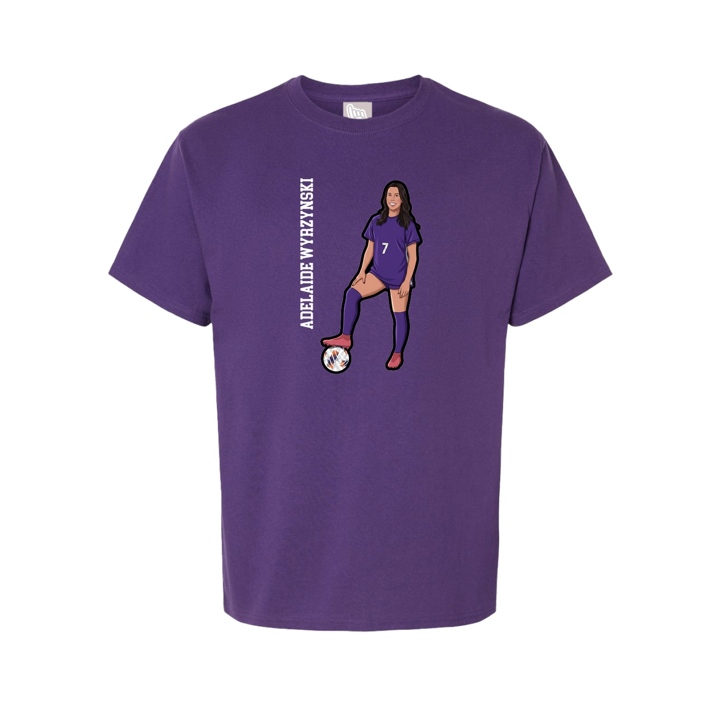 Tee — Name Vertical in Purple