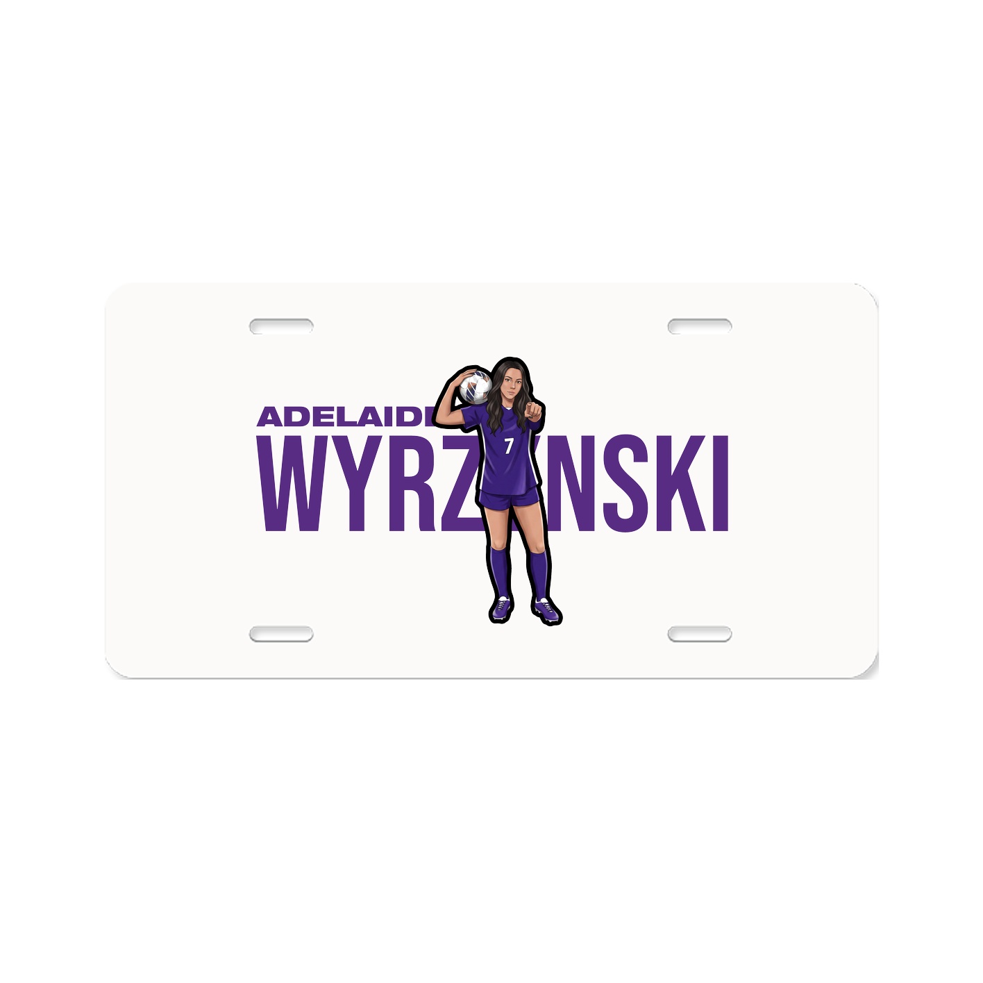 License Plate — Player Name in Classic