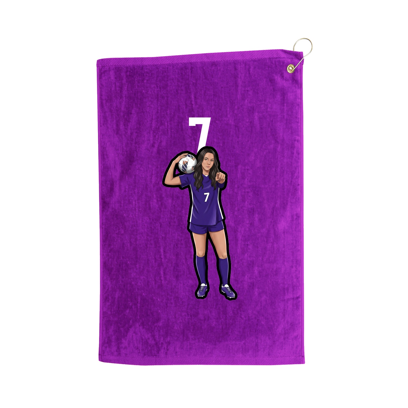 Golf Towel — Number Top in Purple