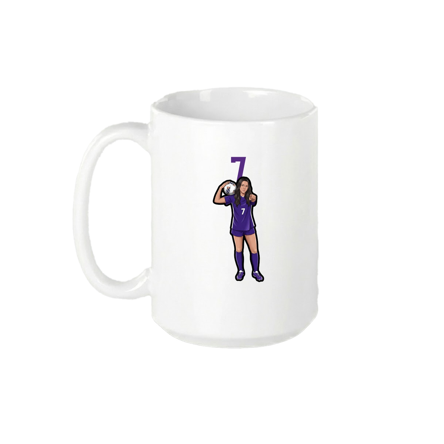 15oz Coffee Mug — Number Top in White