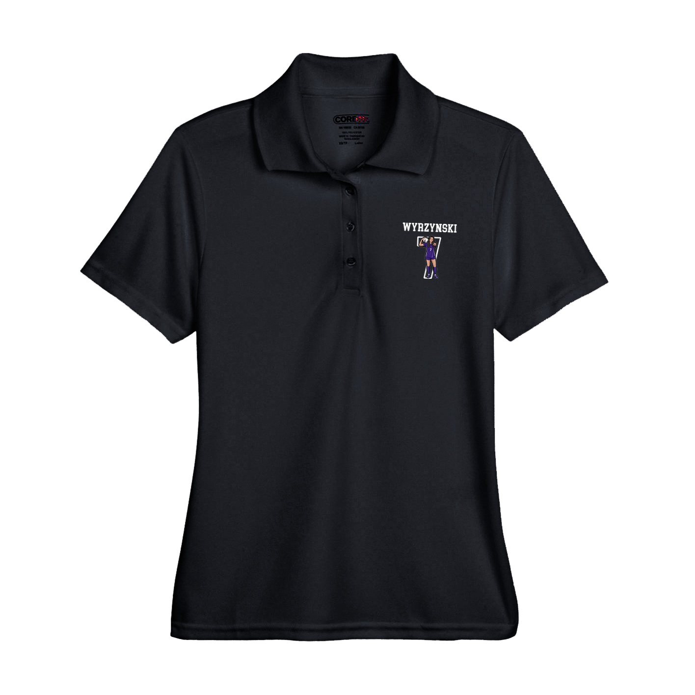 Womens Performance Polo — Shirsey in Black