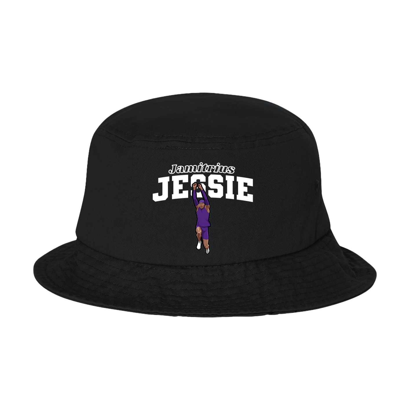 Bucket Cap — Name Arch in Black