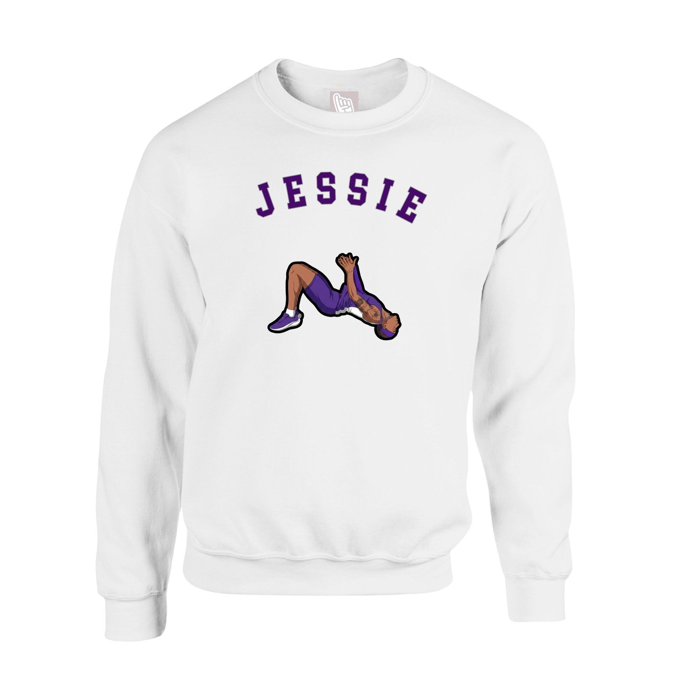 Fleece Crew — Shirsey Arch in White