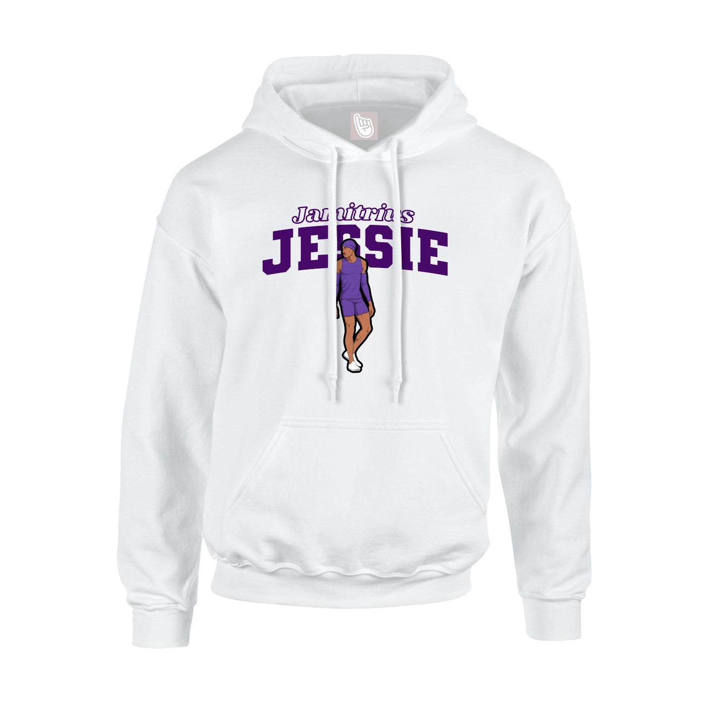 Hoodie — Name Arch in White