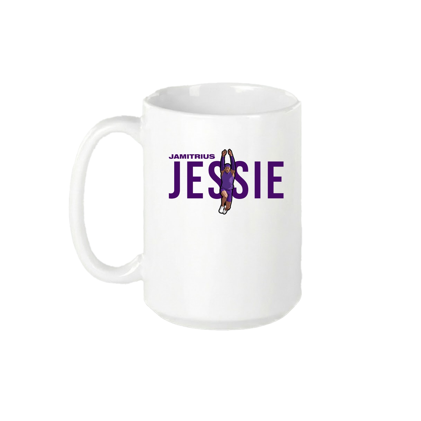 15oz Coffee Mug — Player Name in White