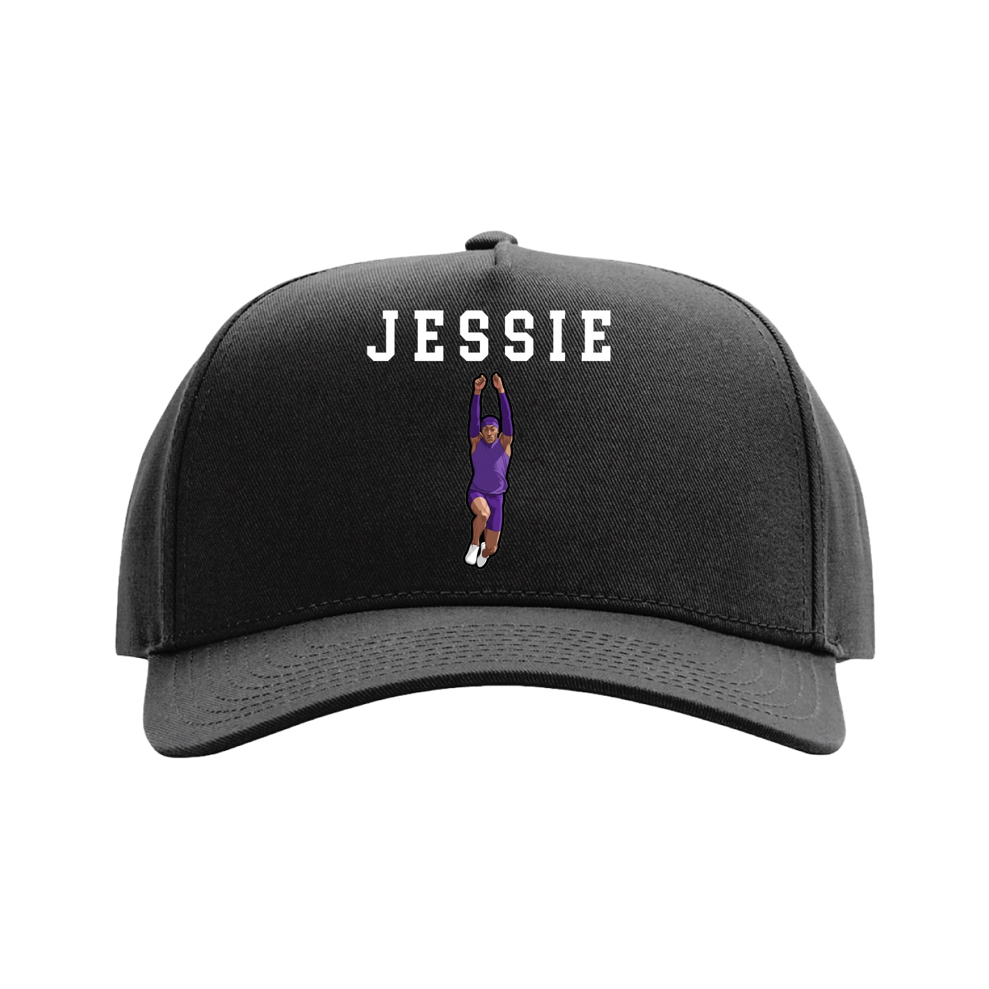 Full Fabric Five-Panel Champ Cap — Shirsey in Black