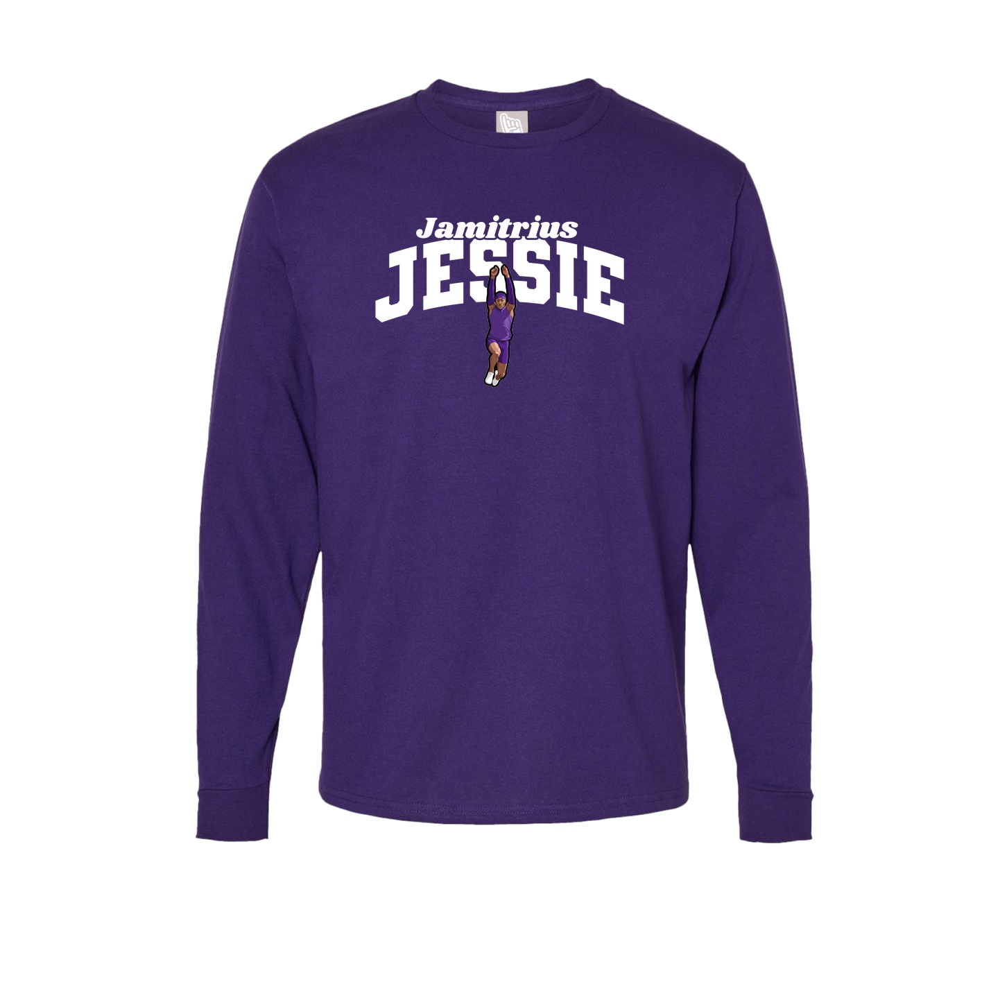 Long Sleeve Tee — Signature Arch in Purple