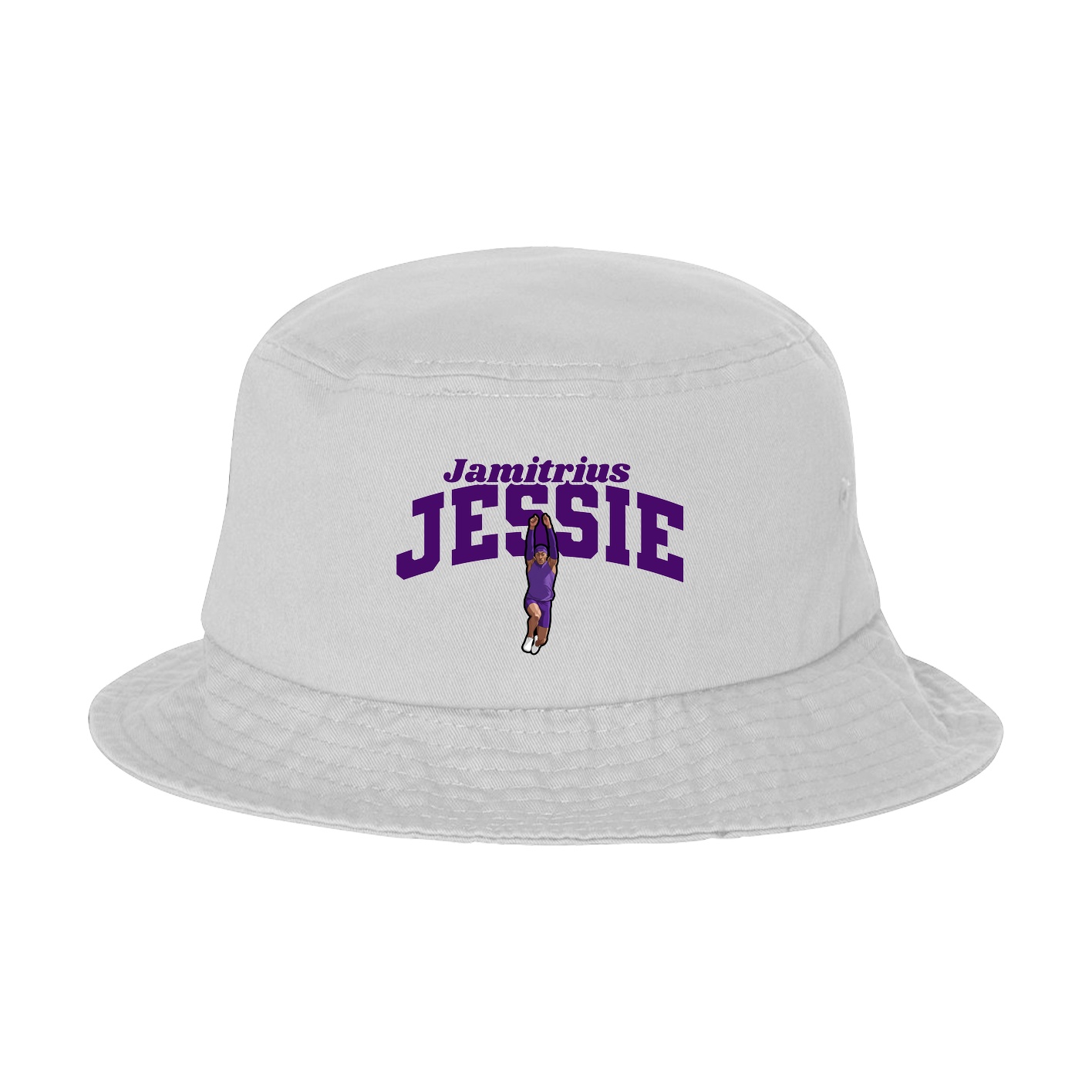 Bucket Cap — Signature Arch in White