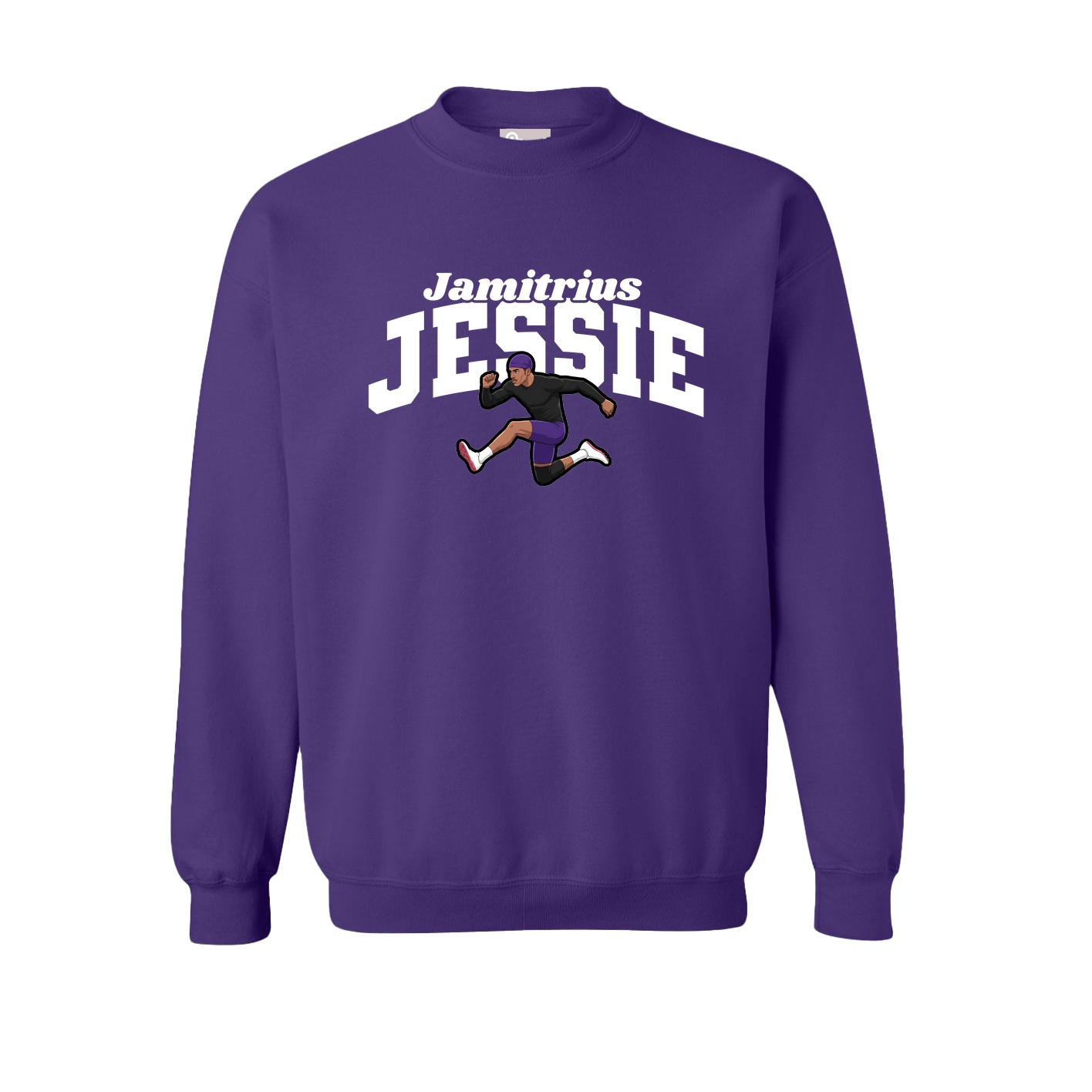 Fleece Crew — Signature Arch in Purple